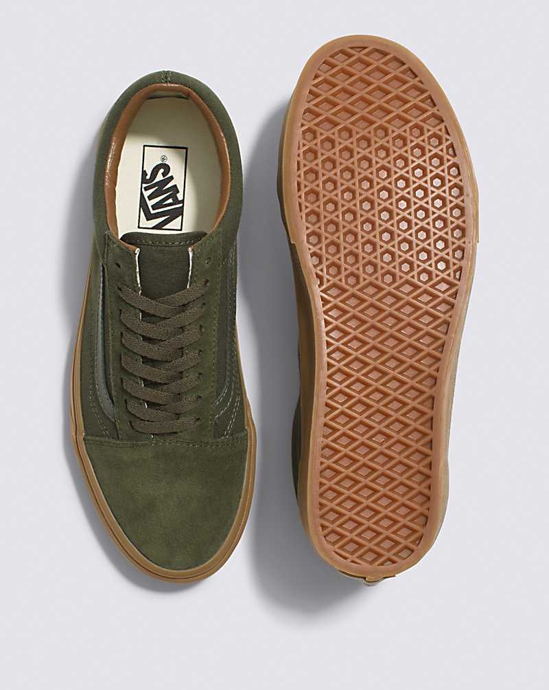 Women's Vans Old Skool Shoes Olive | USA VSP-265348