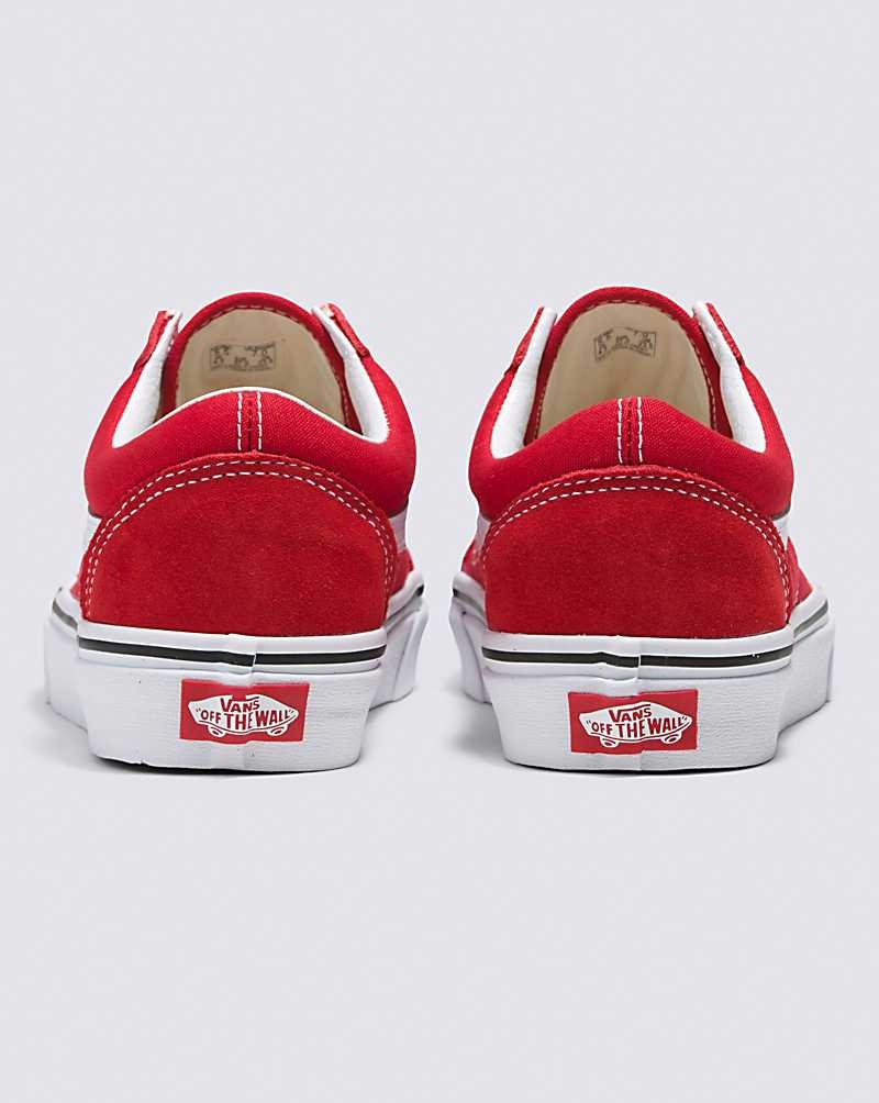 Women's Vans Old Skool Shoes Red White | USA EYN-372190