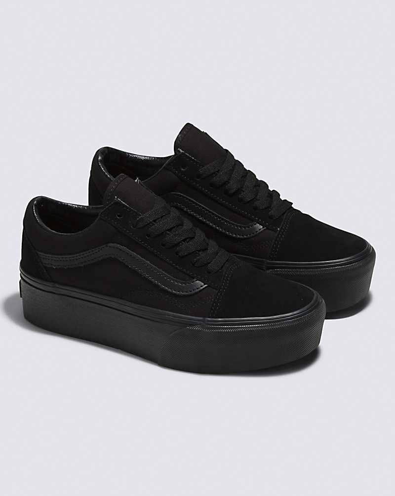 Women's Vans Old Skool Stackform Shoes Black | USA DVU-905723