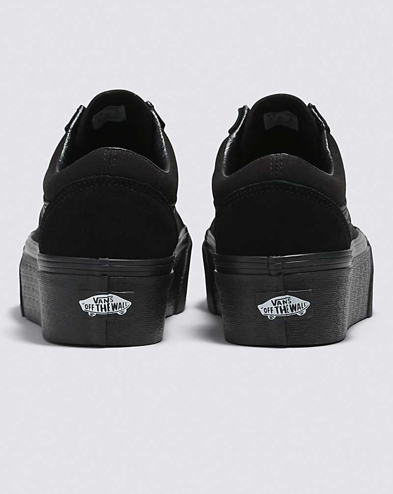 Women's Vans Old Skool Stackform Shoes Black | USA DVU-905723