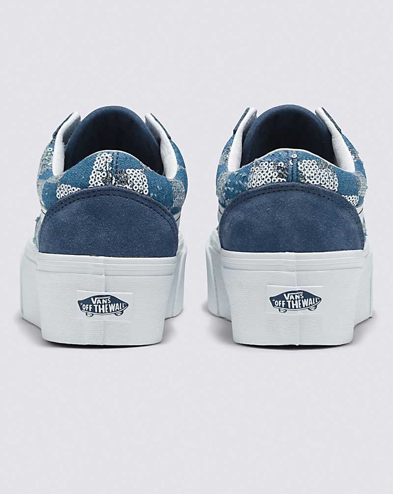 Women's Vans Old Skool Stackform Shoes Indigo | USA TSU-459832