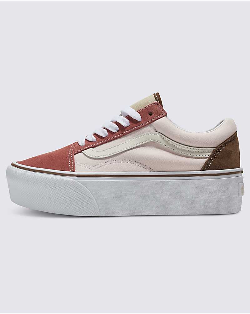 Women\'s Vans Old Skool Stackform Shoes Rose | USA GSI-037621