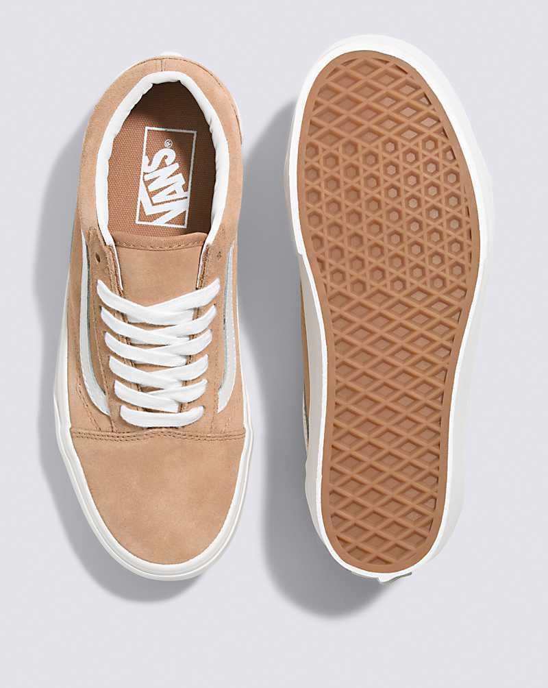 Women's Vans Old Skool Stackform Soft Suede Shoes Brown | USA PMJ-049365