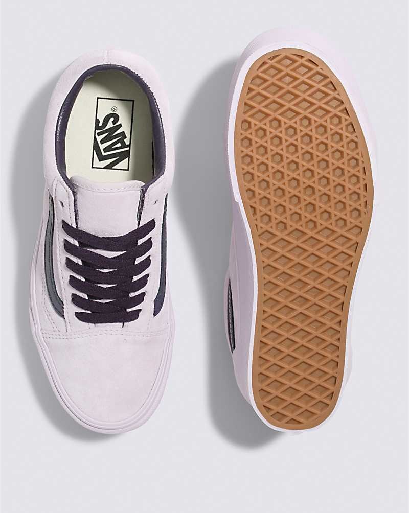 Women's Vans Old Skool Stackform Suede Shoes Lavender | USA QRA-502814