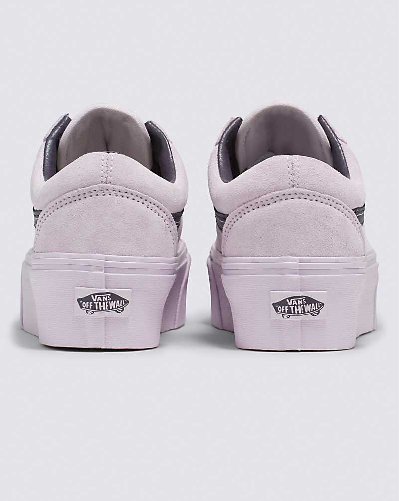 Women's Vans Old Skool Stackform Suede Shoes Lavender | USA QRA-502814