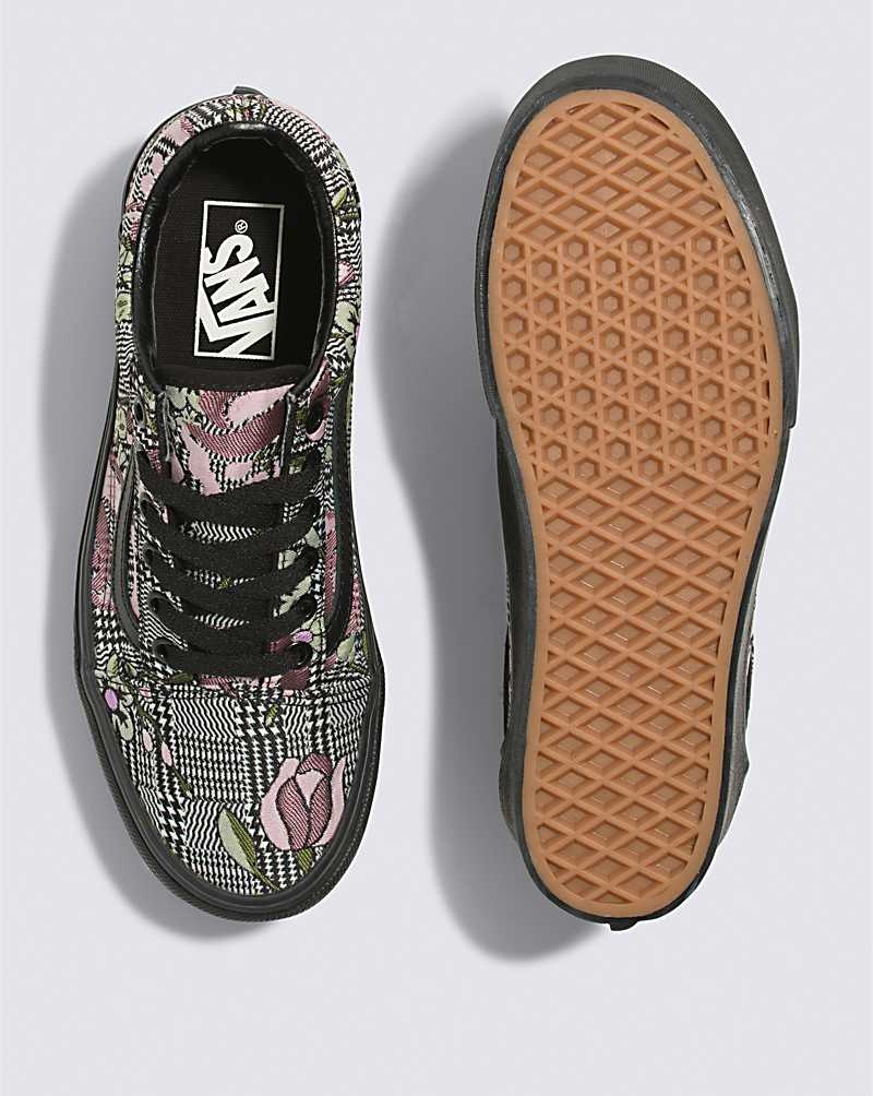 Women's Vans Old Skool Stackform Tapestry Floral Shoes Black | USA IKF-480961