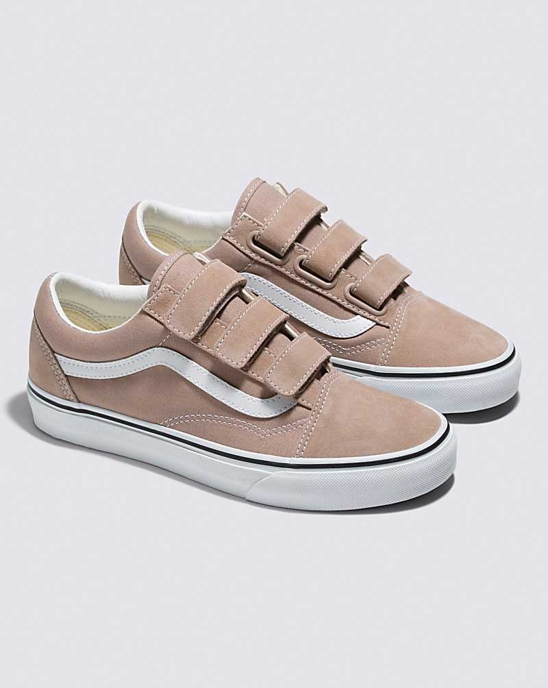 Women's Vans Old Skool V Suede/Canvas Shoes Beige | USA XMP-316540