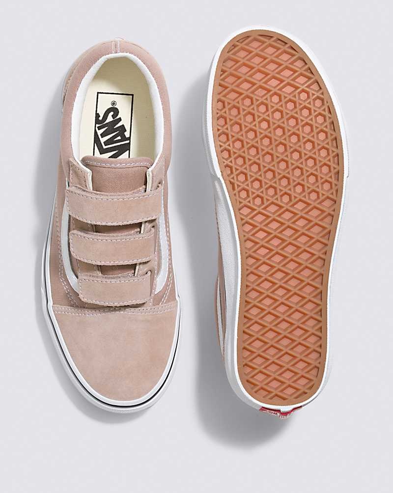 Women's Vans Old Skool V Suede/Canvas Shoes Beige | USA XMP-316540