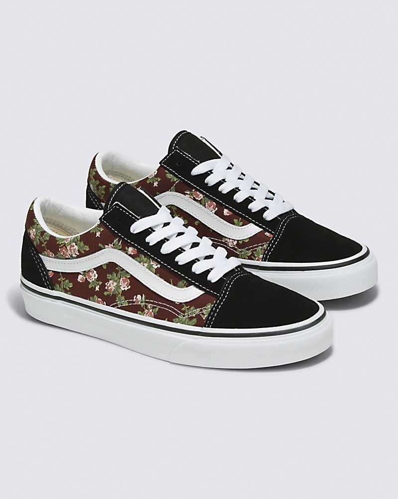 Women's Vans Old Skool Wallflower Floral Shoes Chocolate | USA PBM-581973