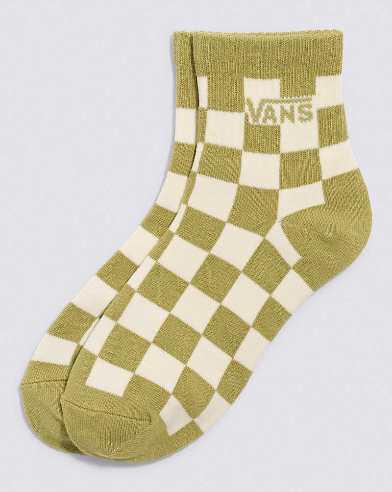 Women\'s Vans PNP Half Crew Sock Green White | USA XMN-451908