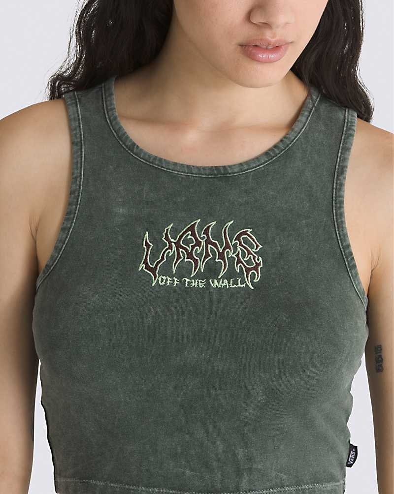 Women's Vans Ritual Tank Top Green | USA XDN-049235