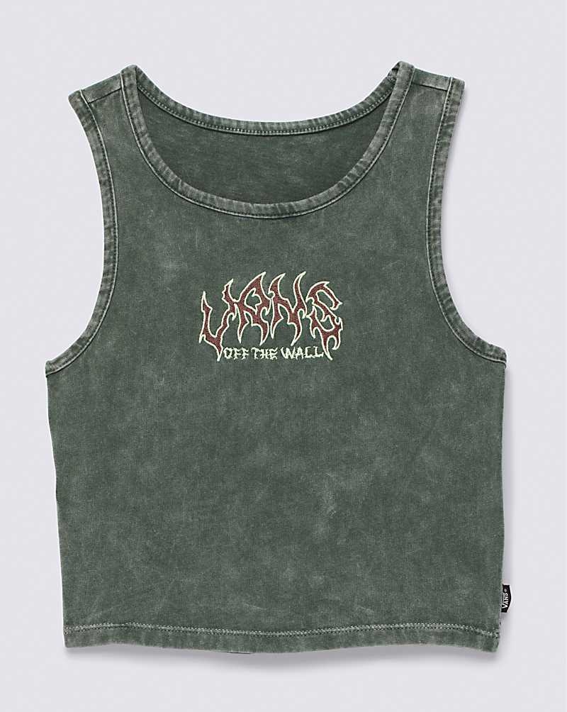 Women's Vans Ritual Tank Top Green | USA XDN-049235