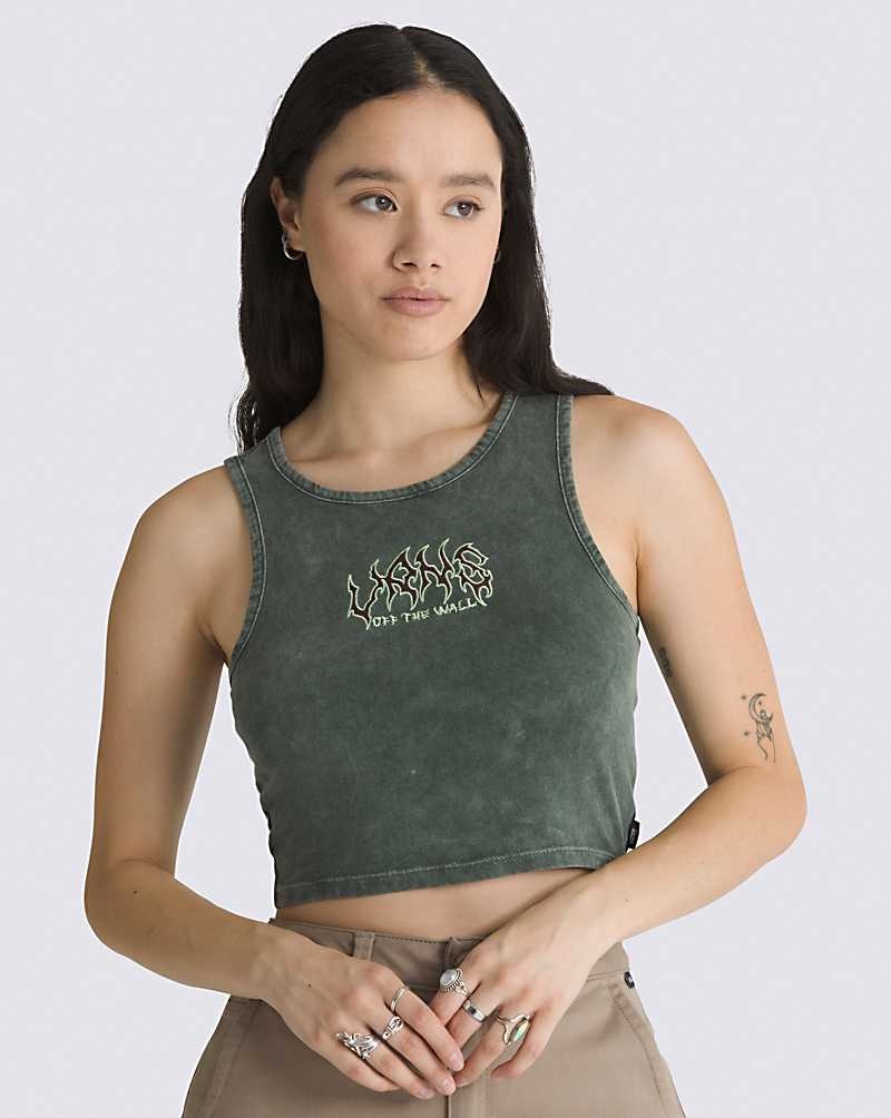 Women\'s Vans Ritual Tank Top Green | USA XDN-049235