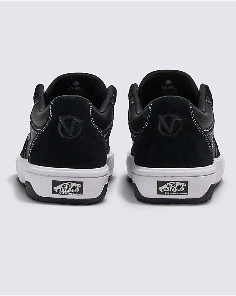 Women's Vans Rowan 2 Skate Shoes Black White | USA ZHU-154389