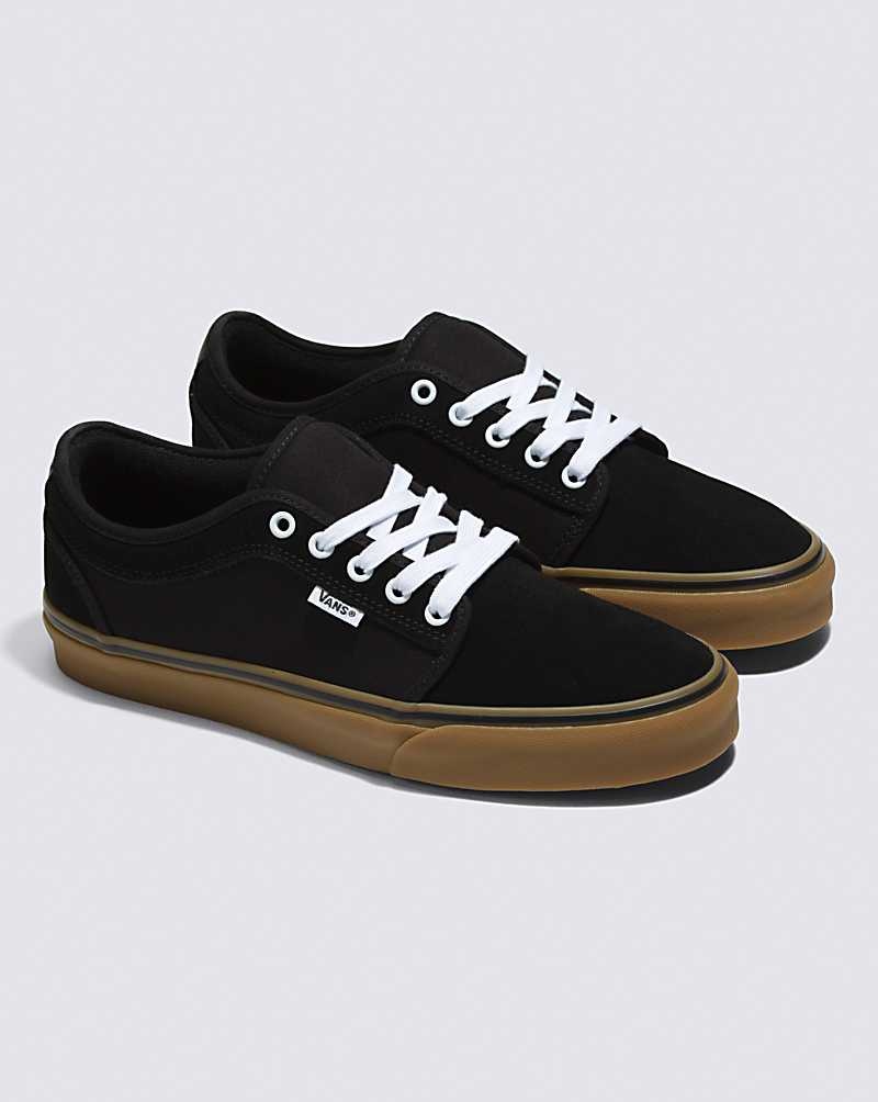 Women's Vans Skate Chukka Low Skate Shoes Black | USA UST-935276