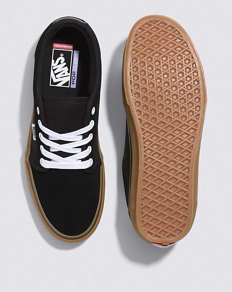 Women's Vans Skate Chukka Low Skate Shoes Black | USA UST-935276