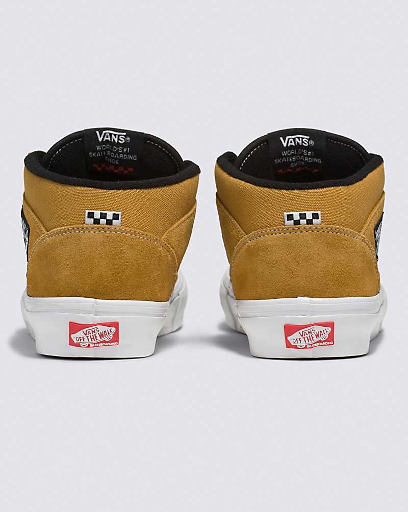 Women's Vans Skate Half Cab Skate Shoes Gold | USA VOD-902674