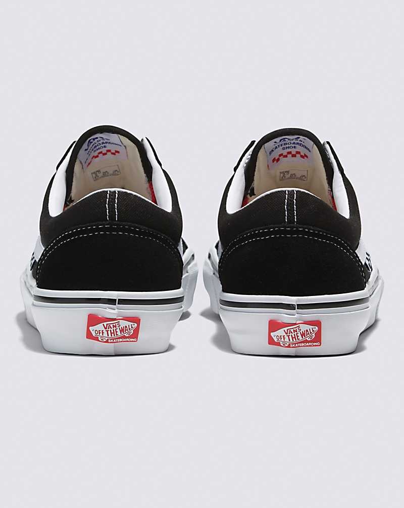 Women's Vans Skate Old Skool Skate Shoes Black White | USA XNS-126405