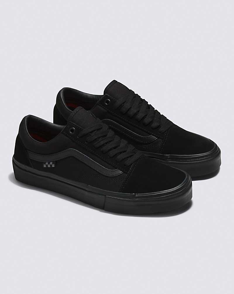 Women's Vans Skate Old Skool Skate Shoes Black | USA ZUO-650897