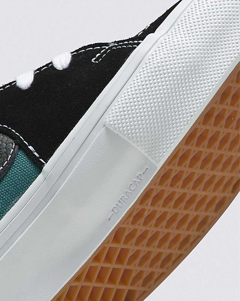 Women's Vans Skate Sk8-Hi Safari Skate Shoes Black Turquoise | USA JYP-537169