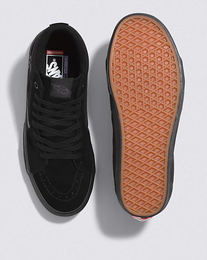 Women's Vans Skate Sk8-Hi Skate Shoes Black | USA RWF-108496