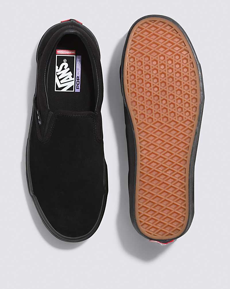 Women's Vans Skate Slip-On Skate Shoes Black | USA NGU-598041