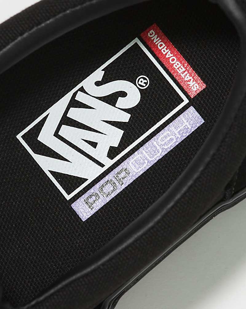 Women's Vans Skate Slip-On Skate Shoes Black | USA NGU-598041