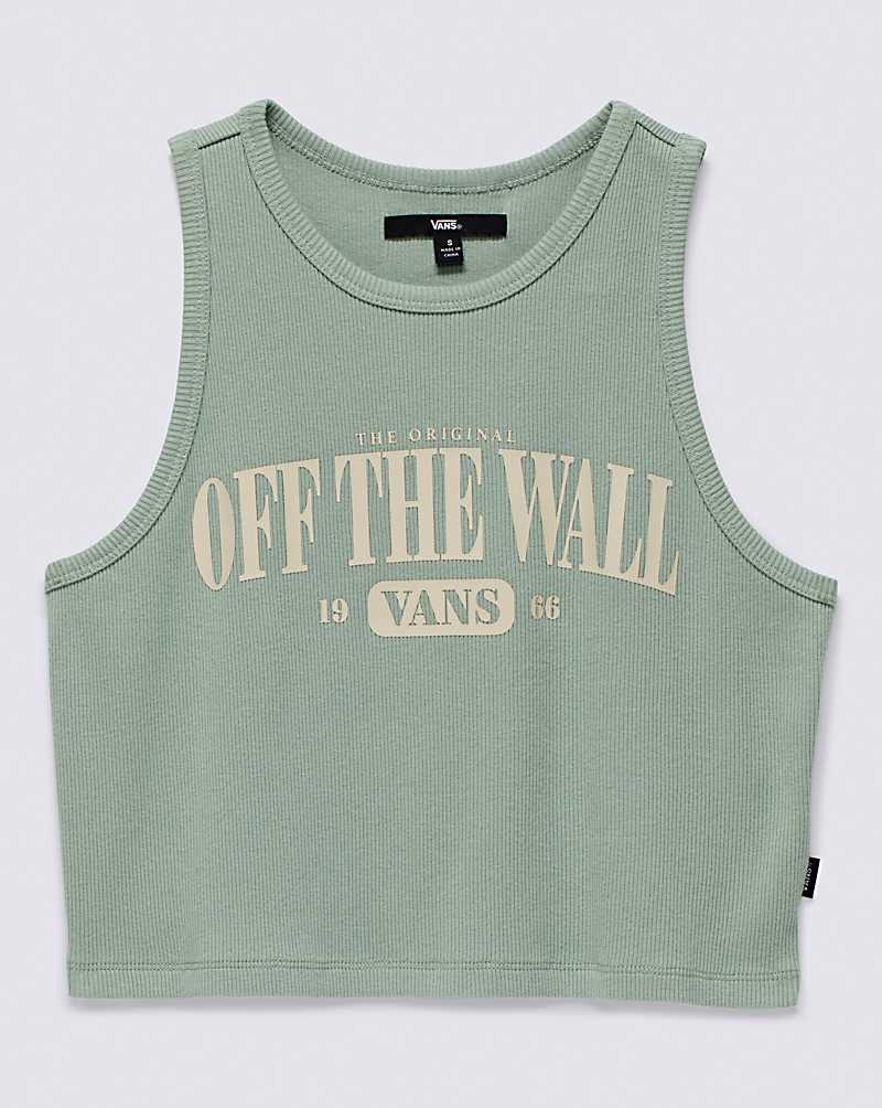 Women's Vans Team Spirit Tank Top Green | USA MEL-087519