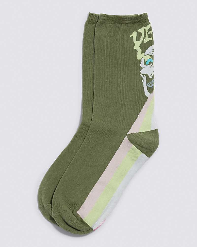 Women\'s Vans Ticker Sock Olive | USA JER-537640