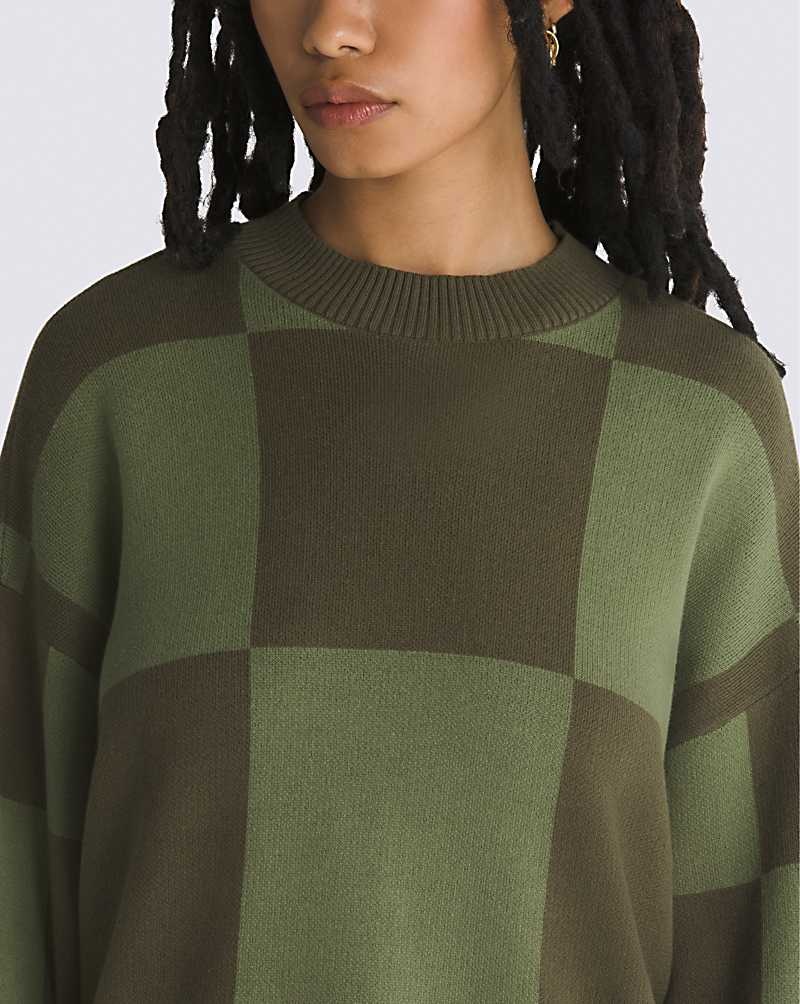 Women's Vans Vortex Sweater Olive | USA HPQ-042319